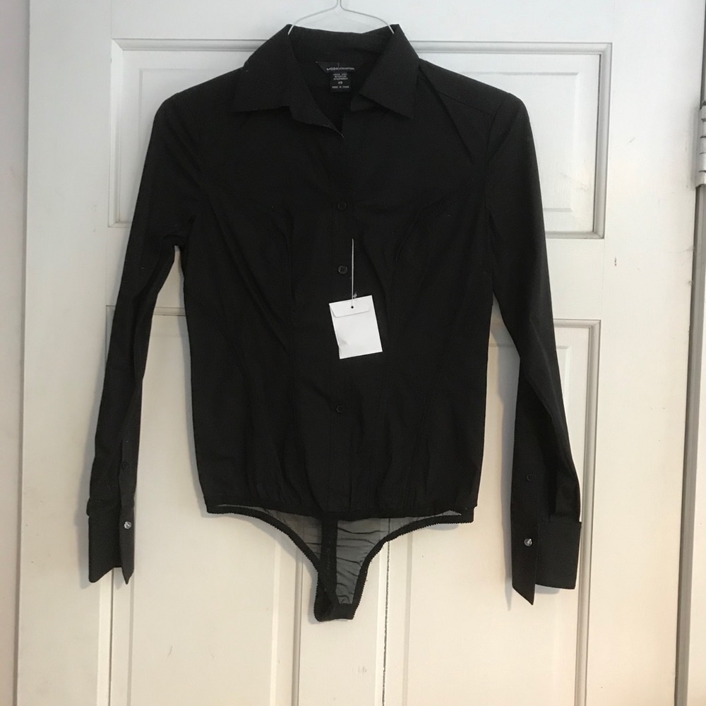 Moda International XS button down bodysuit